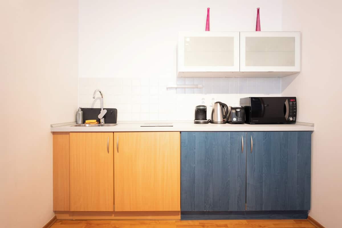 exclusive apartment, 1 bedroom, terrace, poolside (kitchen) | private kitchen | mini-fridge