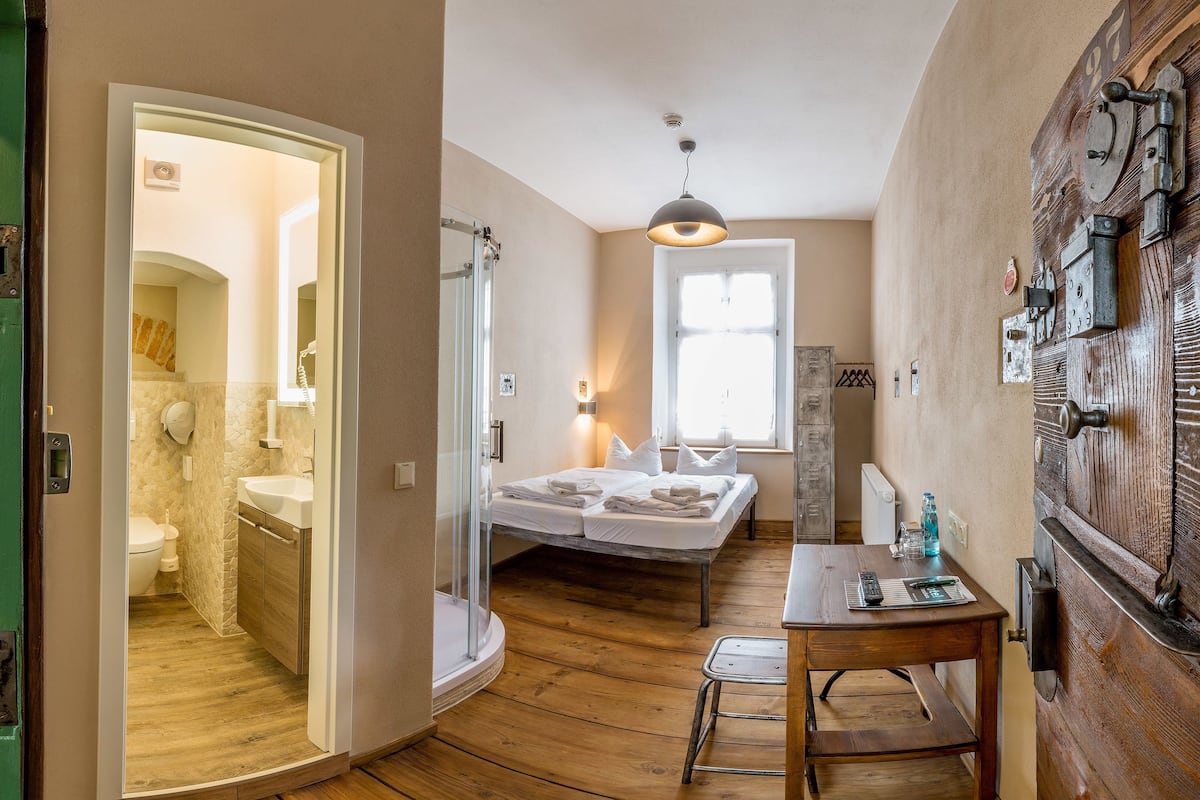 comfort double room | desk, laptop workspace, iron/ironing board, cots/infant beds