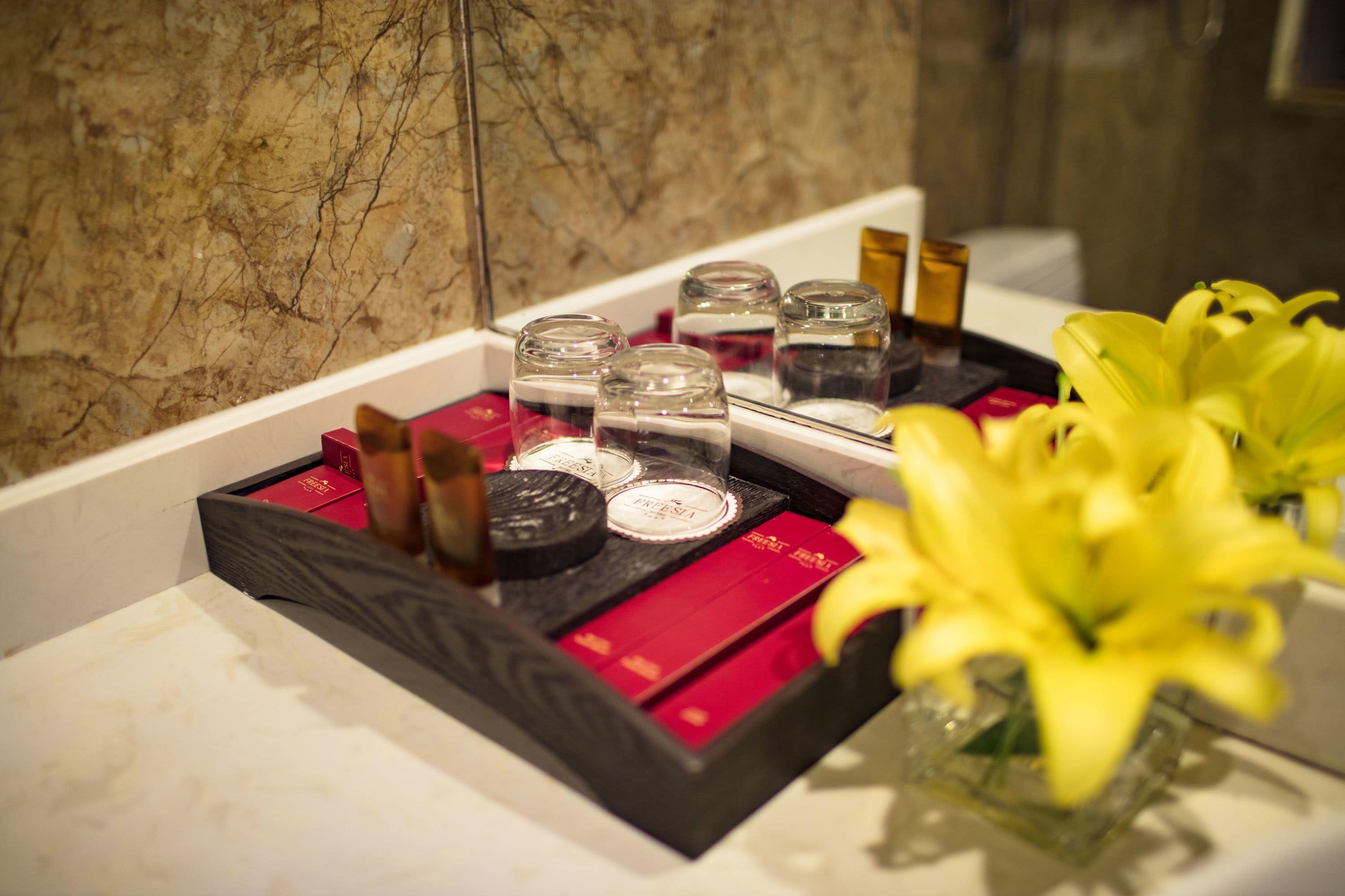 deluxe double room | bathroom amenities | shower, free toiletries, hair dryer, bathrobes