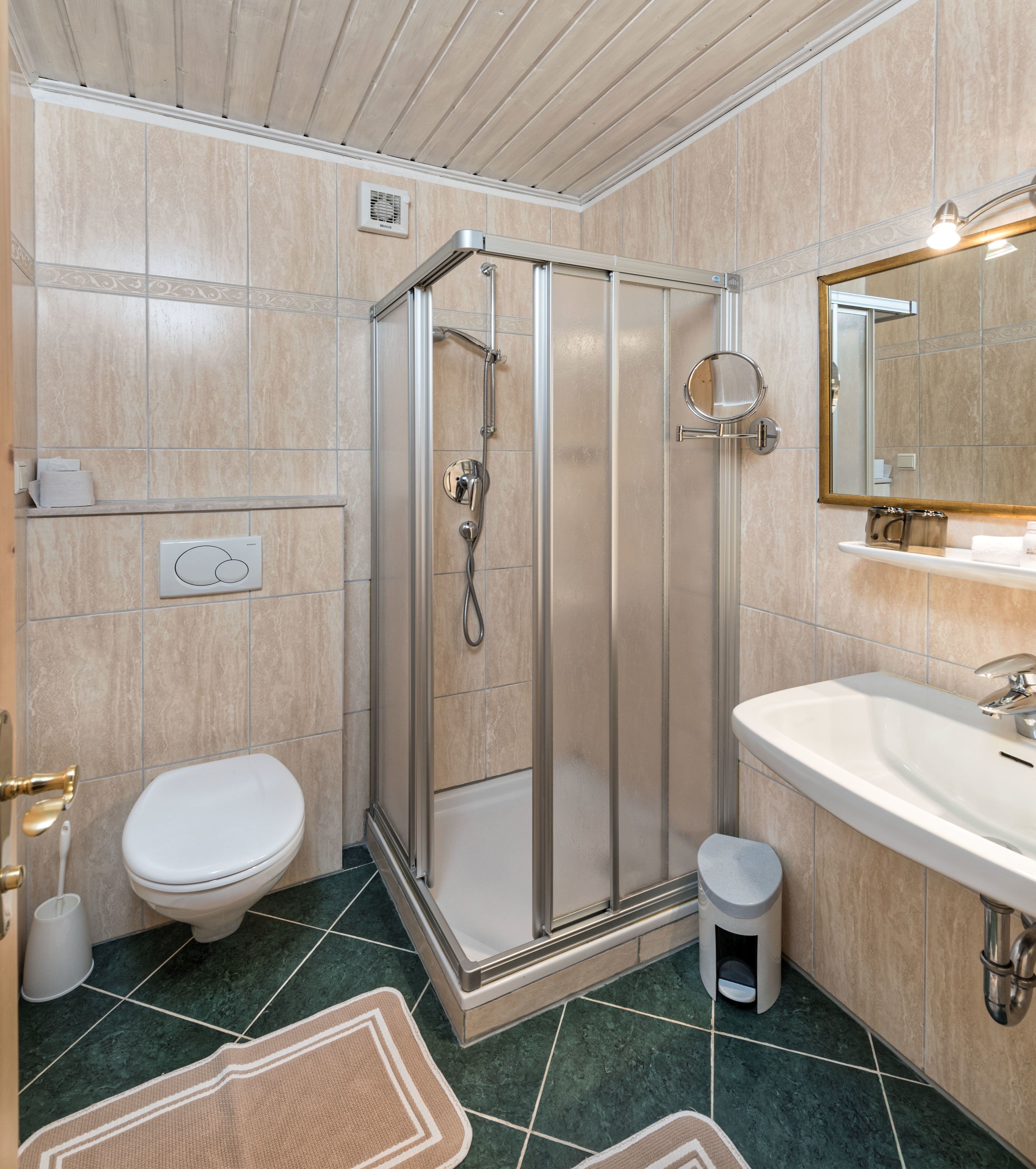 shower, free toiletries, hair dryer, bathrobes