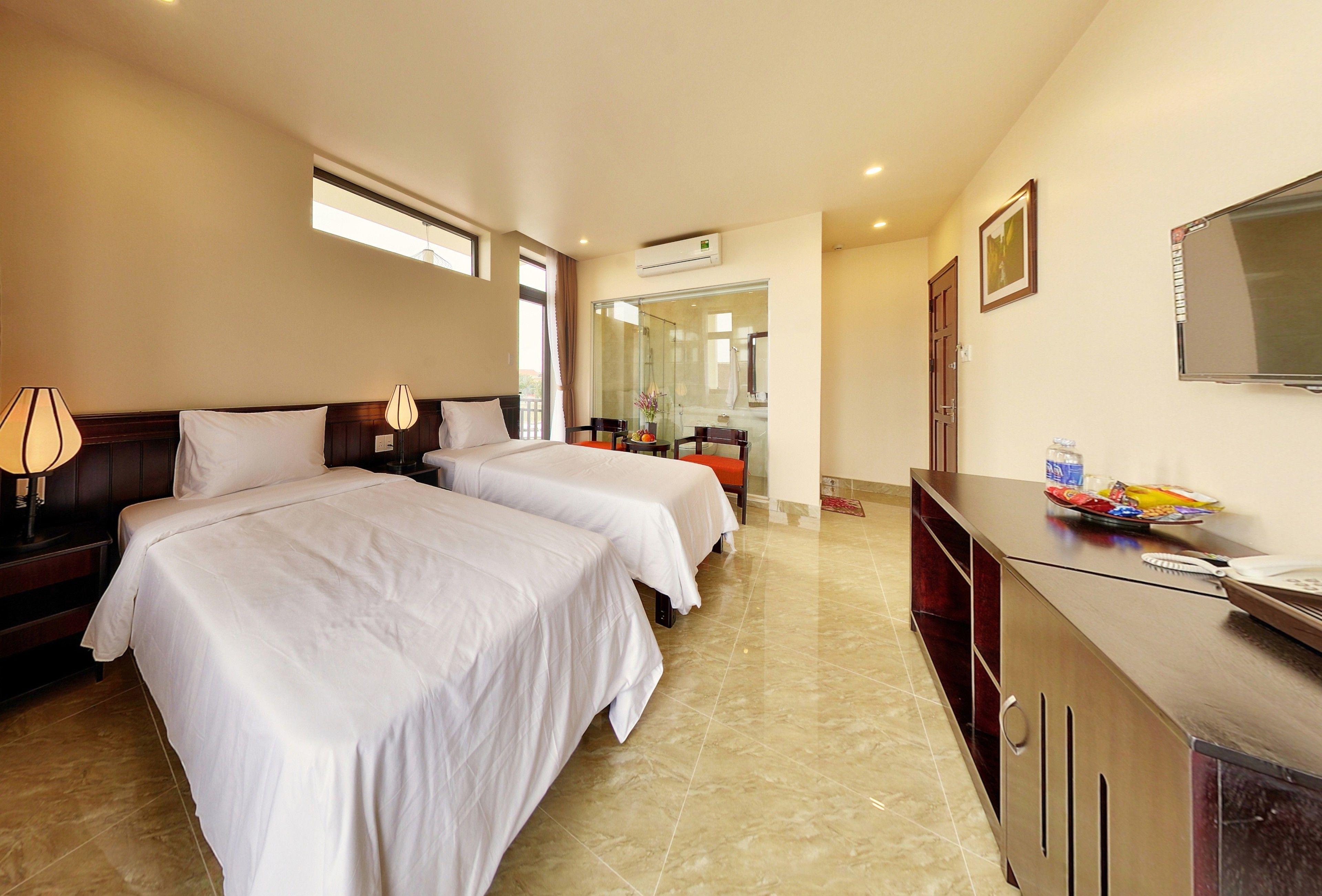 minibar, desk, blackout curtains, soundproofing