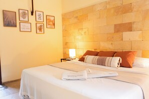 舒適客房, 1 間臥室, 私人浴室, 地面層 (com ventilador) | 免費無線上網、床單