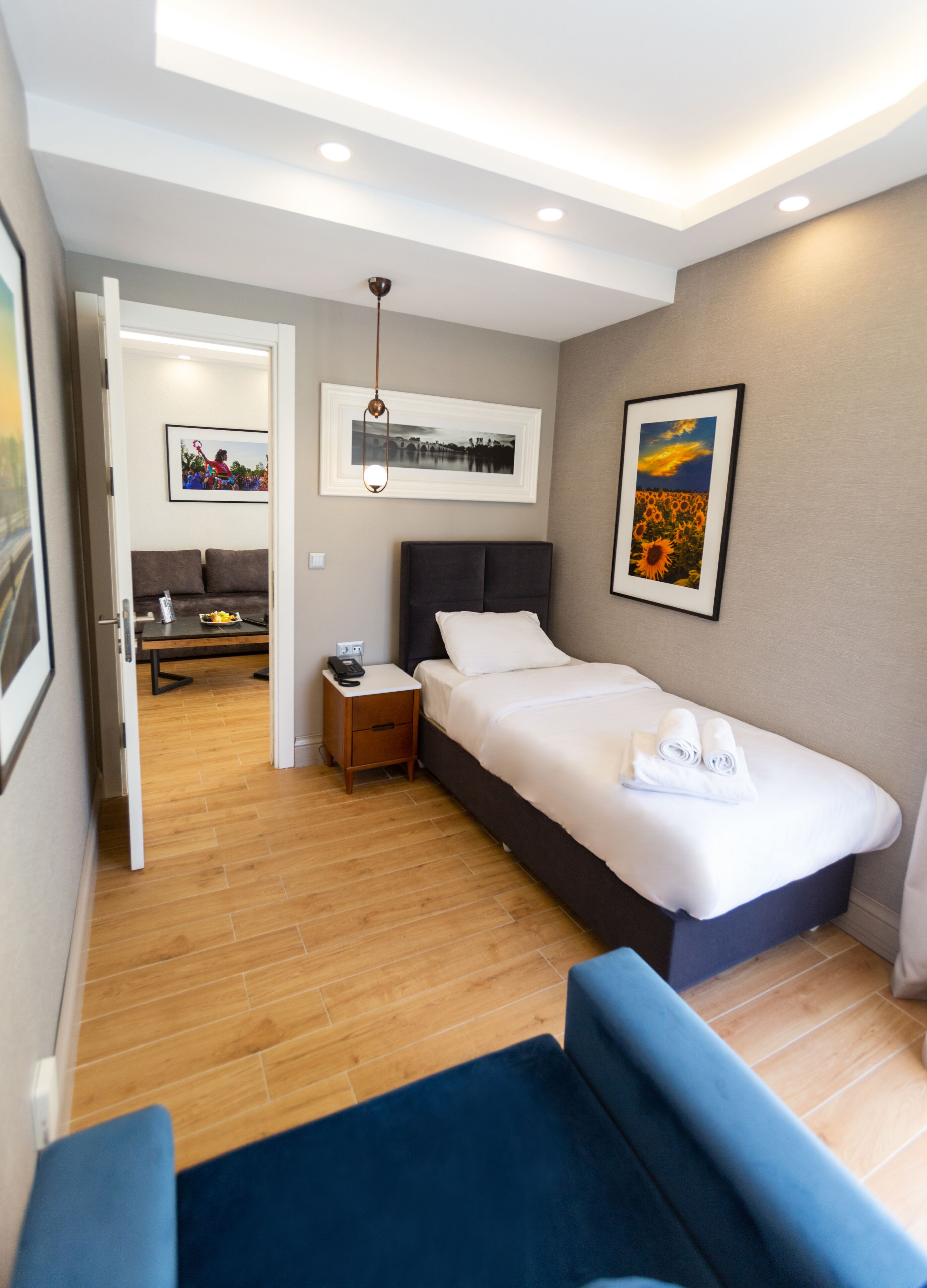 junior suite, 2 bedrooms | premium bedding, minibar, in-room safe, laptop workspace