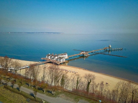 On the beach. Hotel Seeschloss Sellin