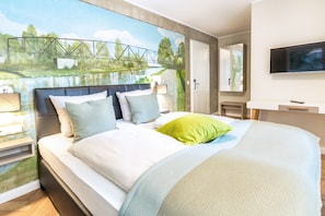 Individually decorated, desk, blackout curtains, soundproofing