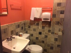 Douche, articles de toilette gratuits, serviettes fournies