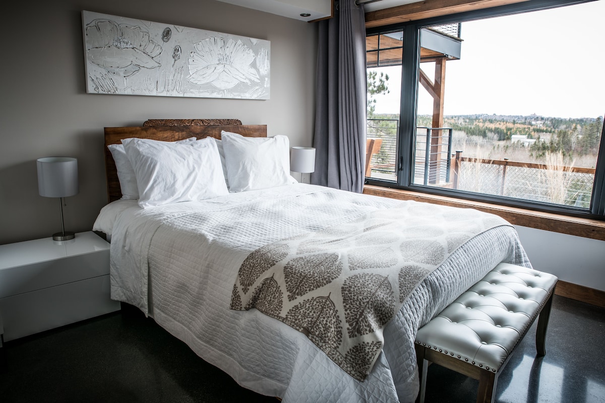 Kamer, 1 queensize bed (Chic) | Een laptopwerkplek, verduisterende gordijnen, geluiddichte muren