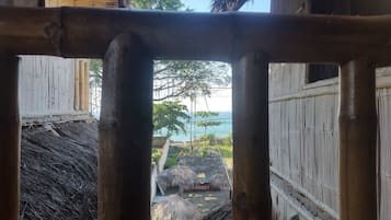 Classic-Vierbettzimmer, 1 Schlafzimmer, Gemeinschaftsbad, Strandblick | Ausblick vom Zimmer