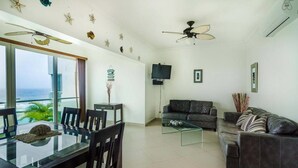 Traditional Double Room | Living room | 52-inch plasma TV with cable channels, TV - Bayrock 1 (Sosúa)