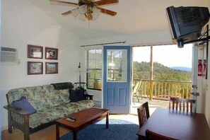 Cabin (Blue Cabin) | Living room | Flat-screen TV - Pinos Altos Cabins (Silver City)