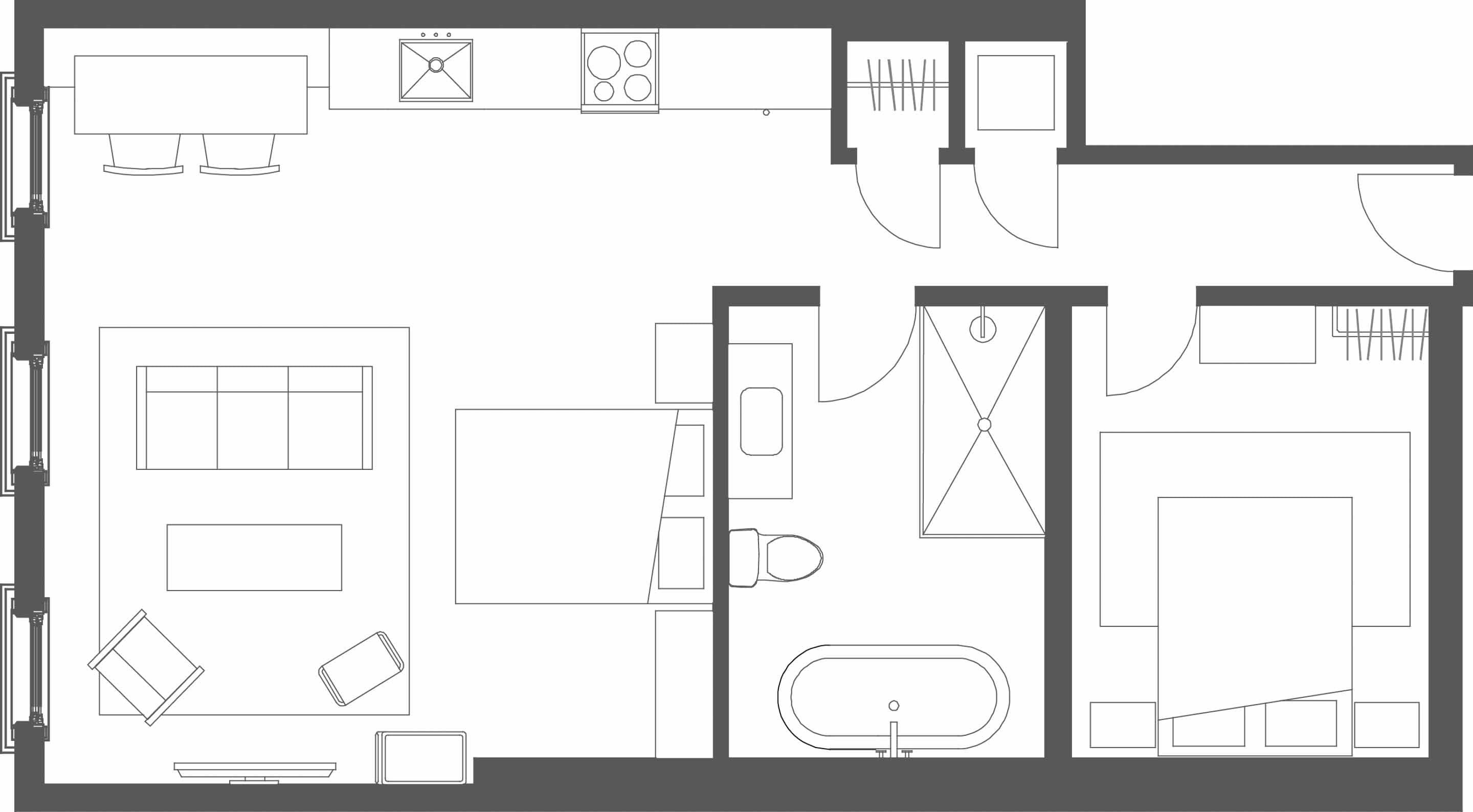 tina - 2 bedroom loft (3rd floor) | floor plan