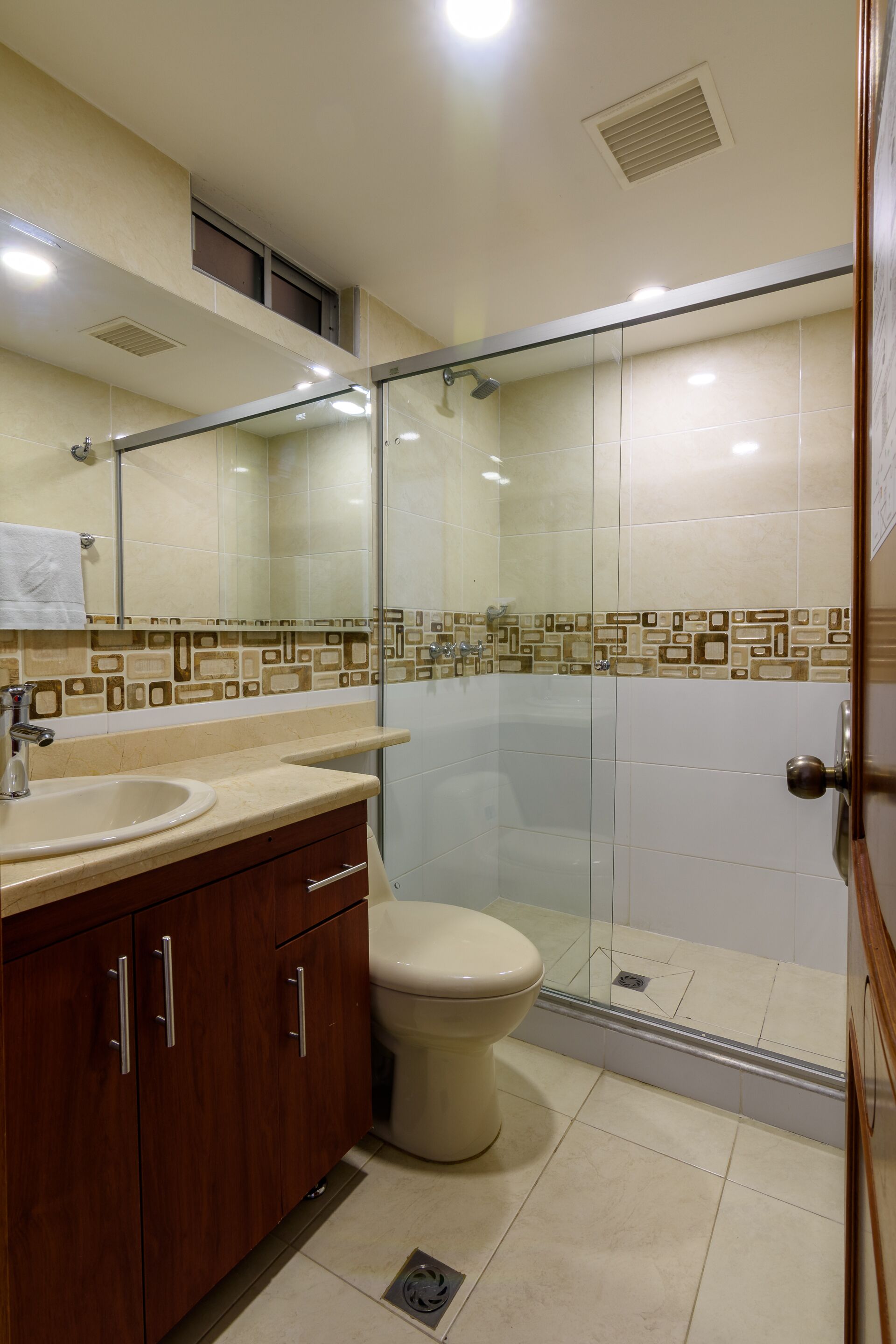 family double room | bathroom | shower, free toiletries, towels, soap