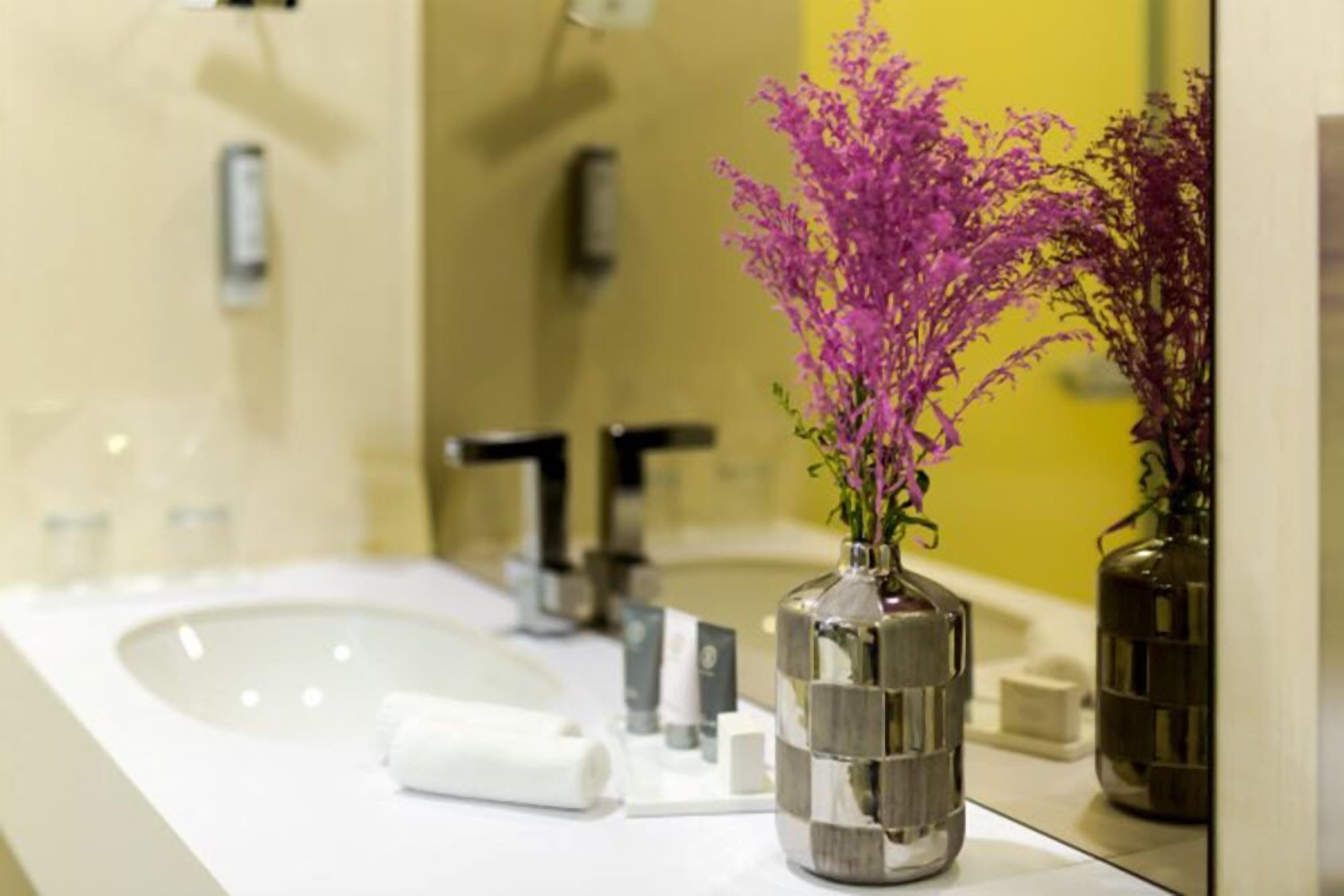 premium double room | bathroom | free toiletries, hair dryer, bathrobes, slippers