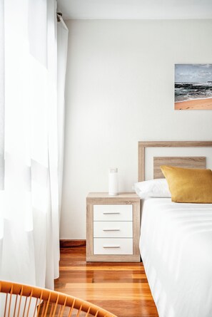 Blackout curtains, iron/ironing board, free WiFi, bed sheets