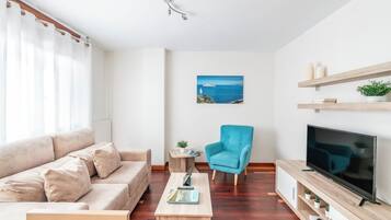 Una televisión de pantalla plana