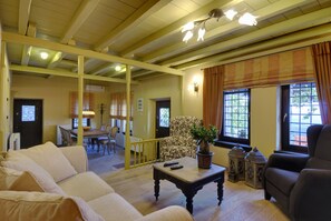 Villa, 3 Bedrooms, Private Pool | Living area | Flat-screen TV, DVD player - Villa Kerasia (South Pelion)