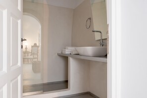 Family Apartment, Jetted Tub | Bathroom sink - Casa Santantonio (Santorini)