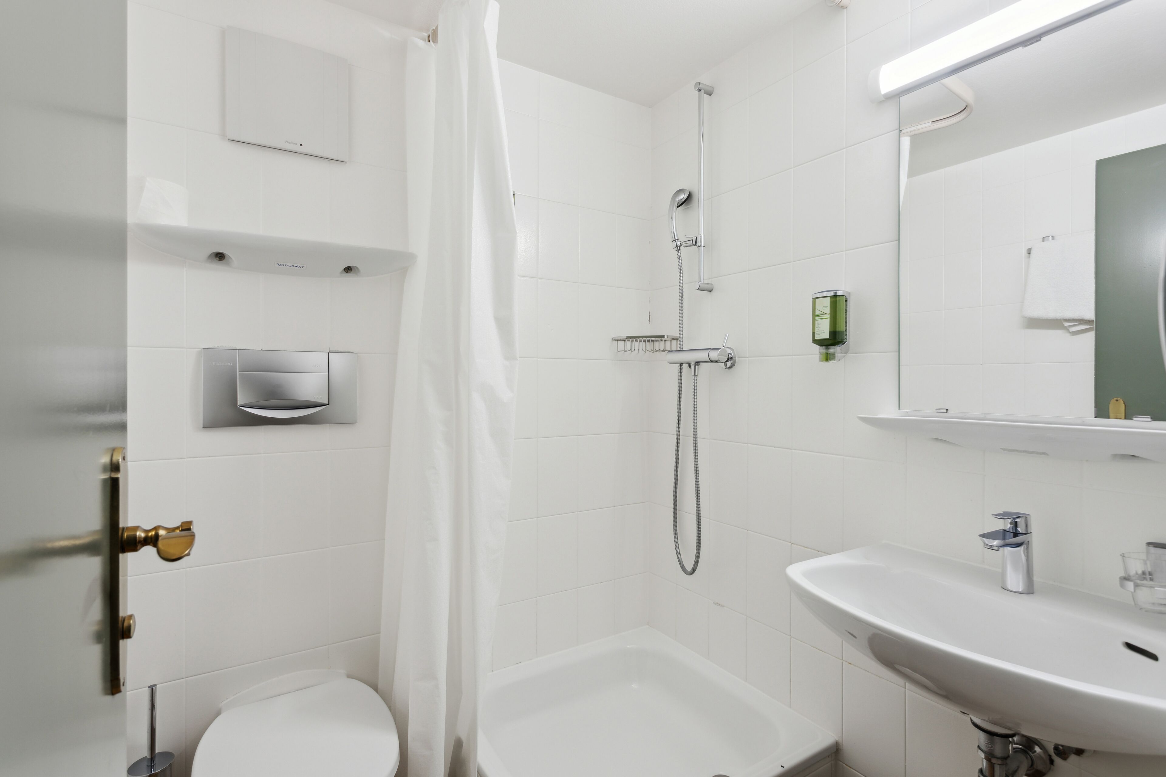 free toiletries, hair dryer, towels