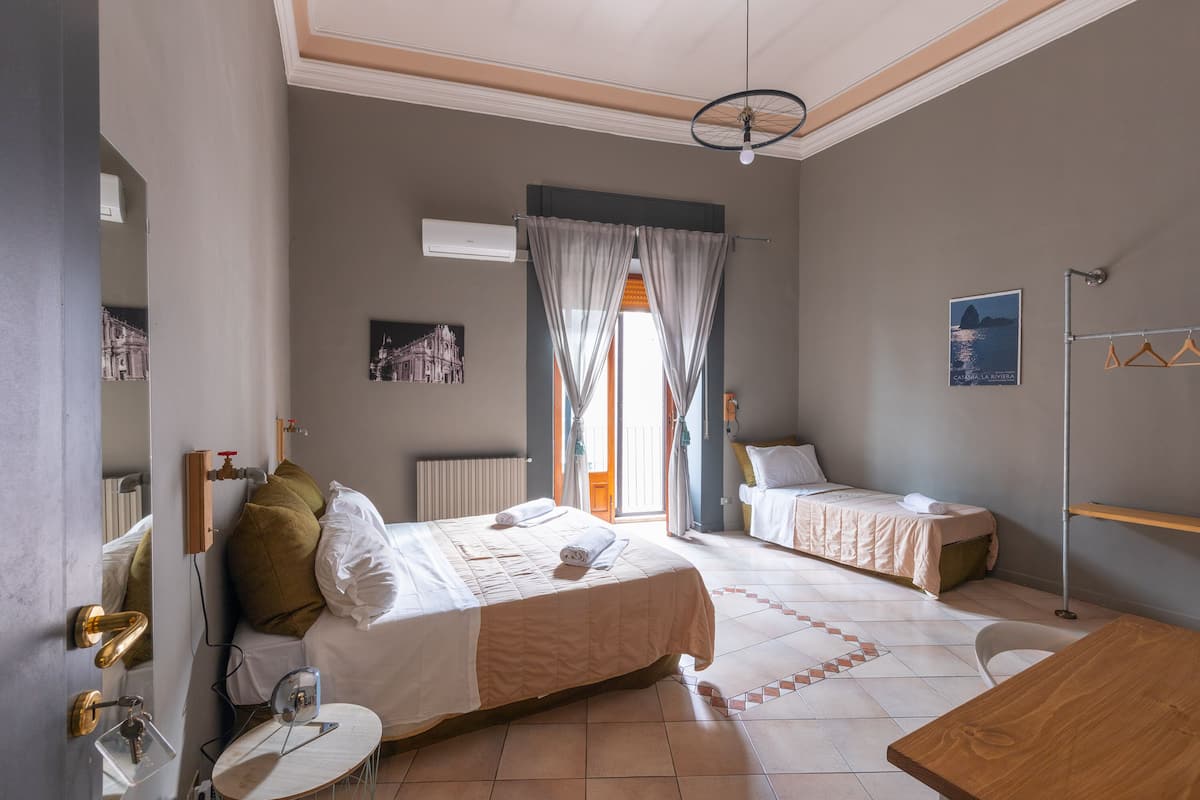 Premium bedding, desk, free WiFi, bed sheets