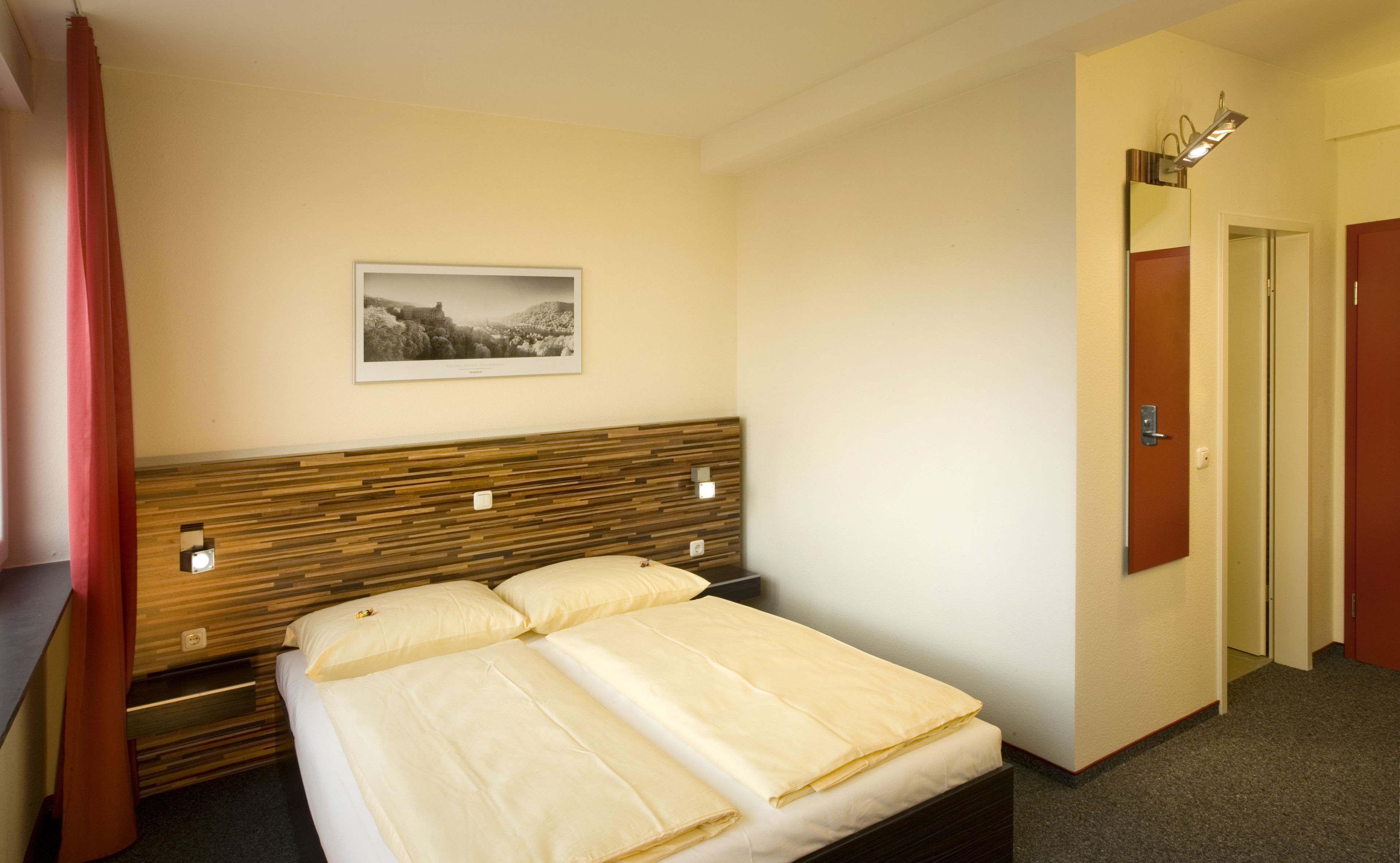 desk, blackout curtains, soundproofing, iron/ironing board