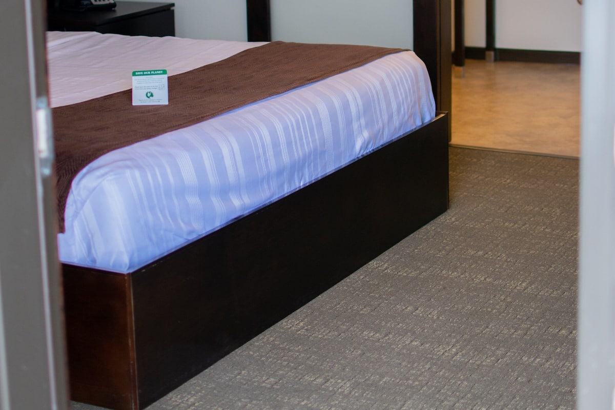 Room, 1 King Bed, Accessible, Non Smoking (downstairs) | Premium bedding, desk, laptop workspace, iron/ironing board