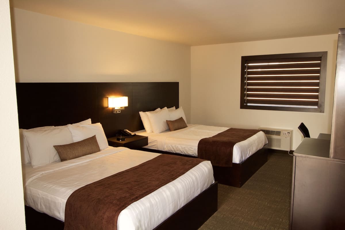 Room, 2 Queen Beds, Non Smoking (upstairs) | Premium bedding, desk, laptop workspace, iron/ironing board