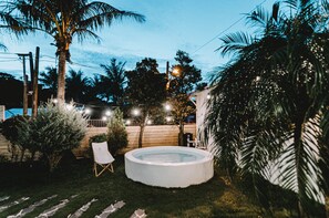 Indoor pool, outdoor pool, pool loungers