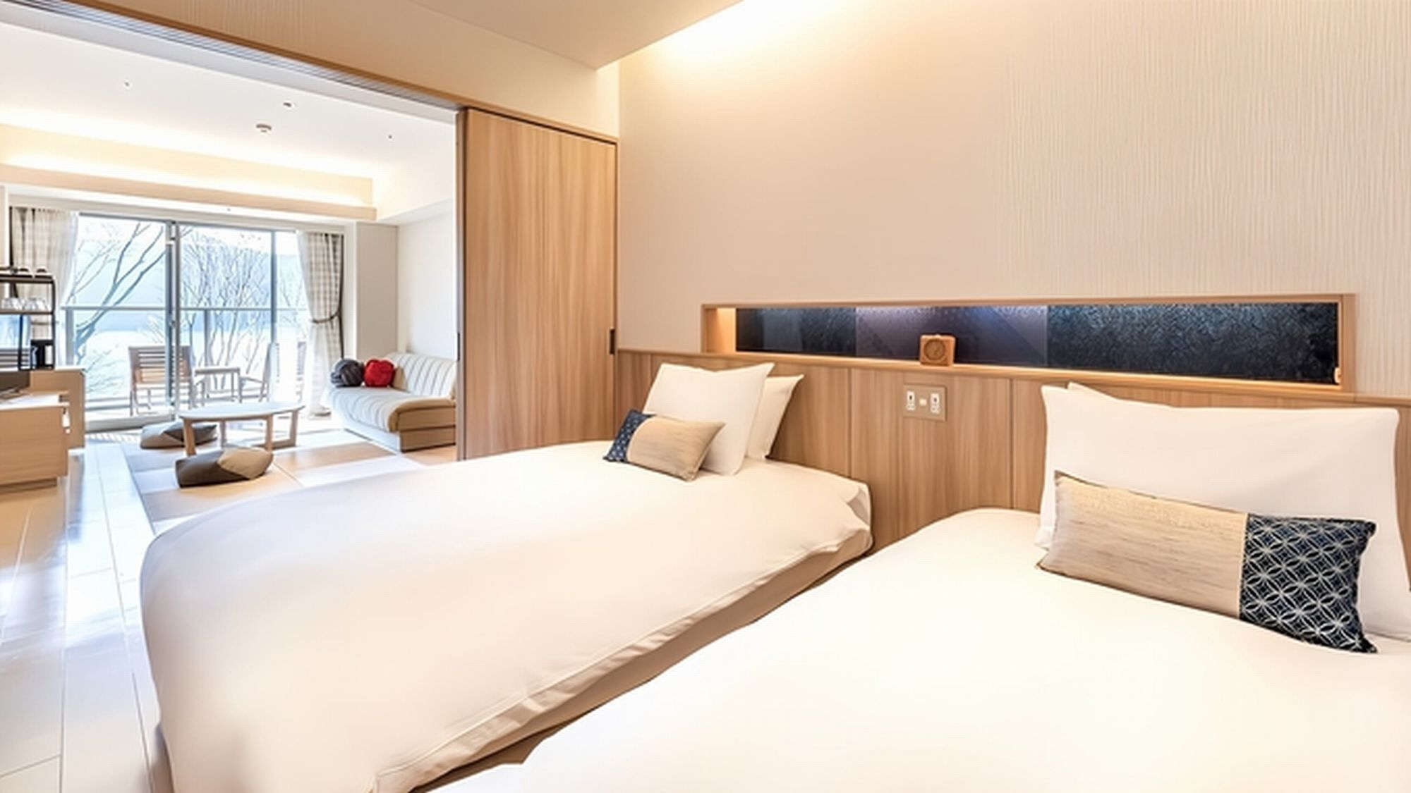 Habitació Deluxe, no fumadors (Japanese Western, Open-Air Bath) | Caixa forta a l'habitació, wifi gratuïta i roba de llit 