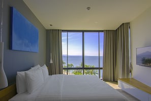 Sea View | In-room safe, desk, blackout curtains, soundproofing - Kalm Bangsaen Hotel (Chonburi)