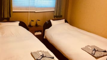 Twin Room (Western Japanese-style, Oshima) | Down comforters, free WiFi, bed sheets