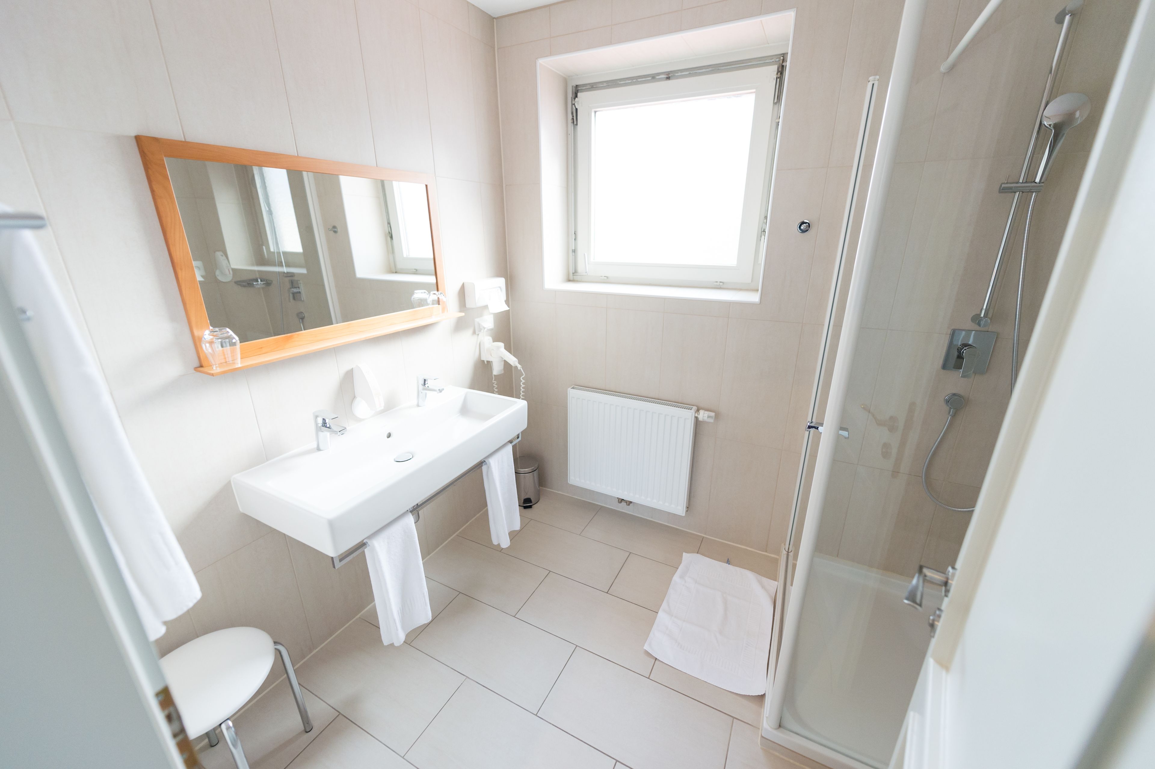 standard double room single use | bathroom | shower, free toiletries, hair dryer, bathrobes