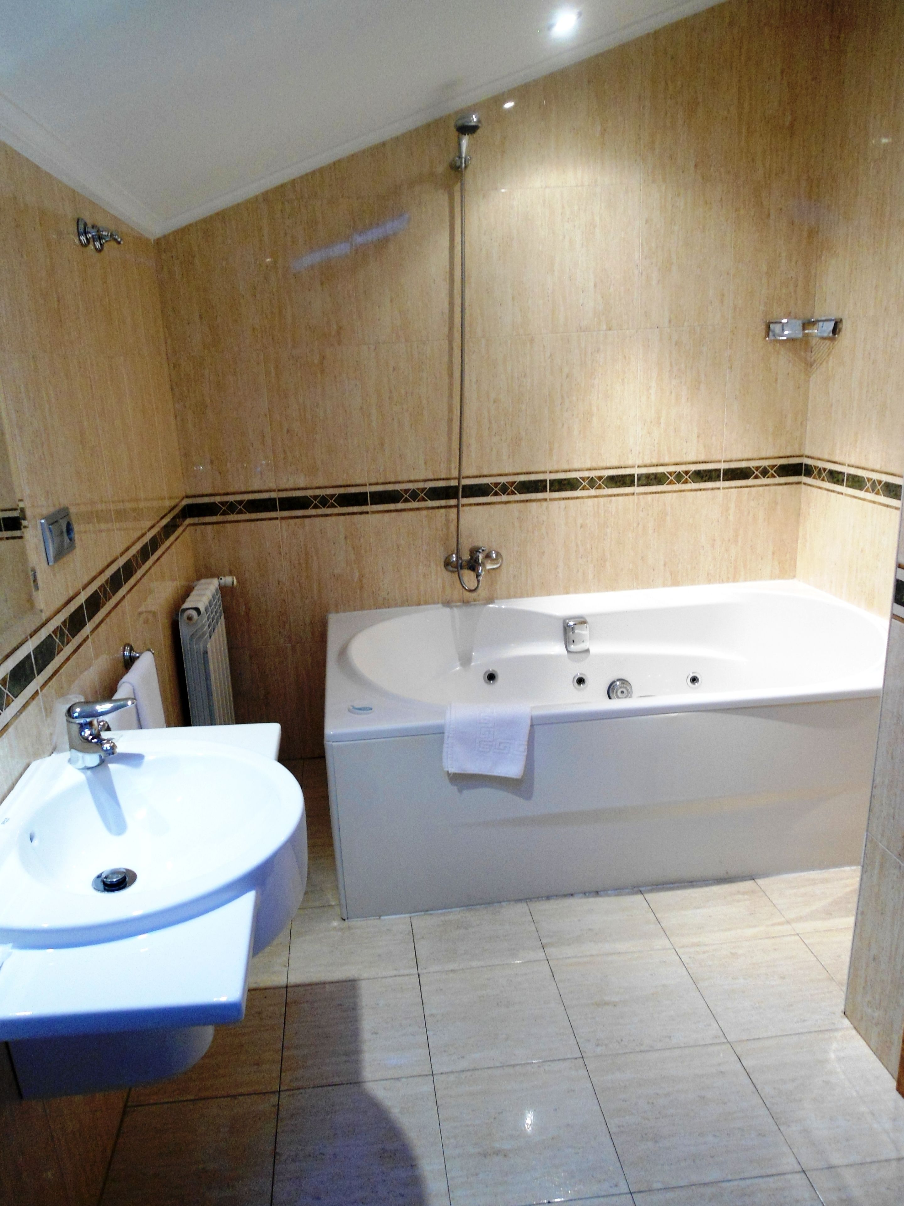 double or twin room | bathroom | free toiletries, hair dryer, bidet, towels
