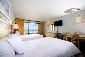 1 Bedroom Oceanfront (Non-Efficiency) with 2 Queen Beds - B1N | In-room safe, desk, blackout drapes, iron/ironing board - Holiday Sands North On the Boardwalk (Myrtle Beach)