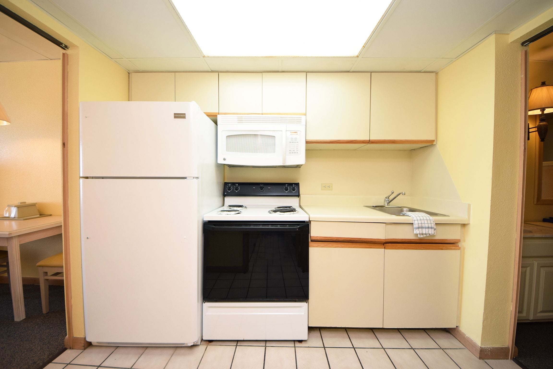 2 bedroom oceanfront efficiency (suite) with 3 queen beds - a2 | private kitchenette | full-sized fridge, microwave, coffee/tea maker