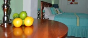 Individually decorated, individually furnished, laptop workspace