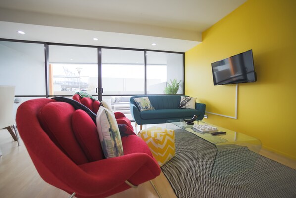 Apartment, 3 Bedrooms | Living area | Flat-screen TV - Modern Three Bedroom Apartment (Auckland)