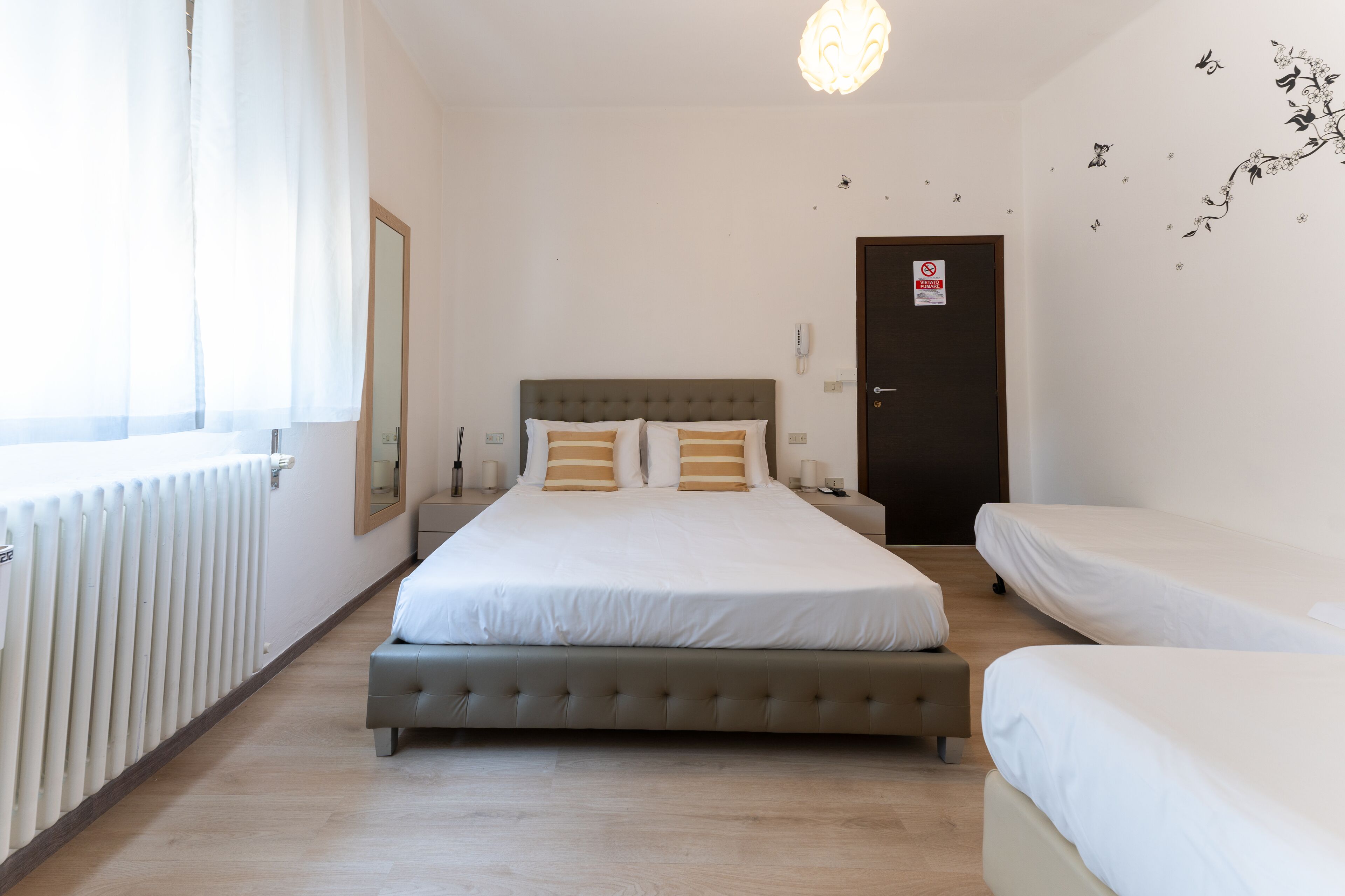 soundproofing, cots/infant beds, free wifi, bed sheets