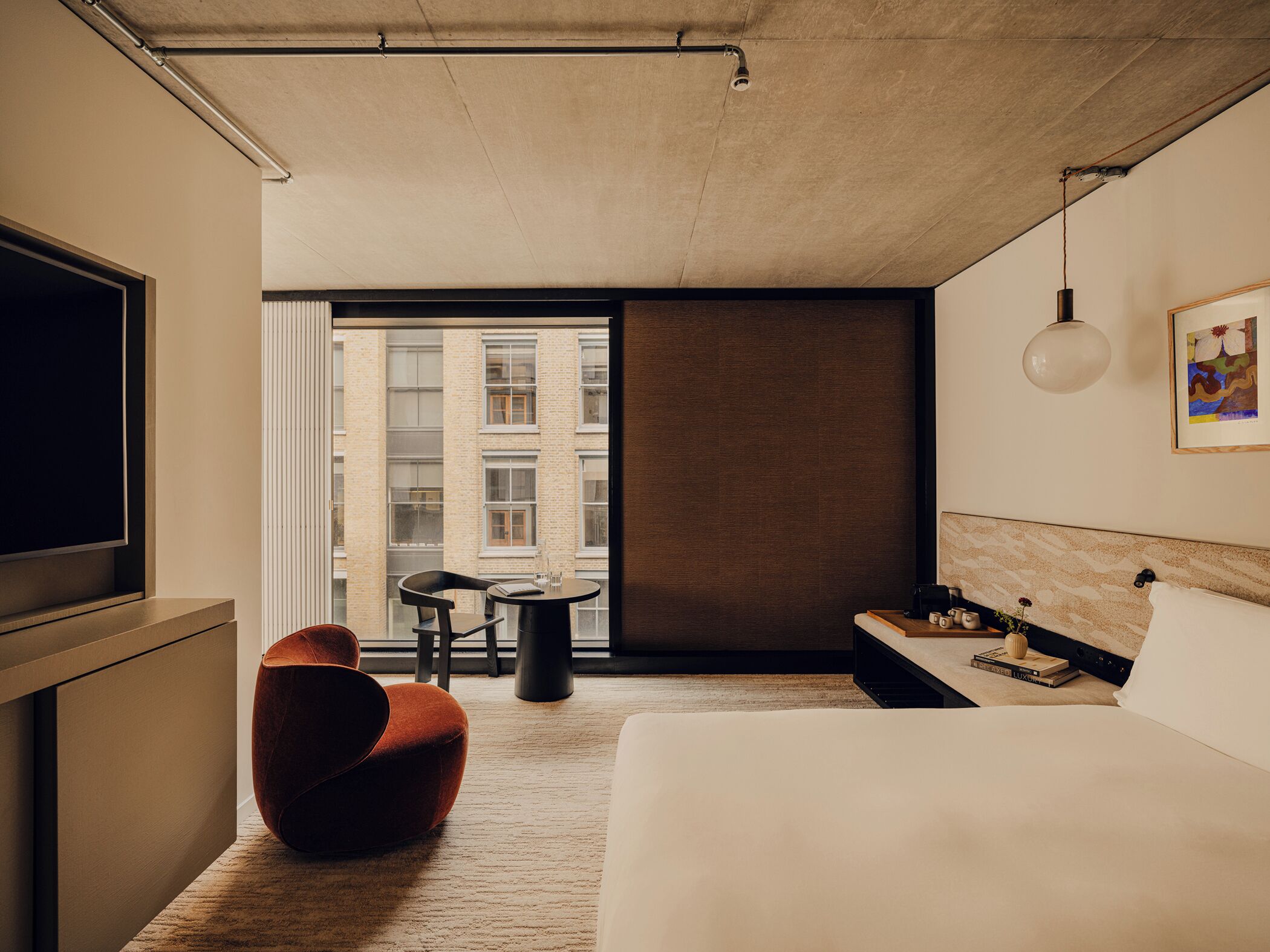 Suite junior (Zen) | Sábanas de algodón egipcio, ropa de cama de alta calidad, minibar