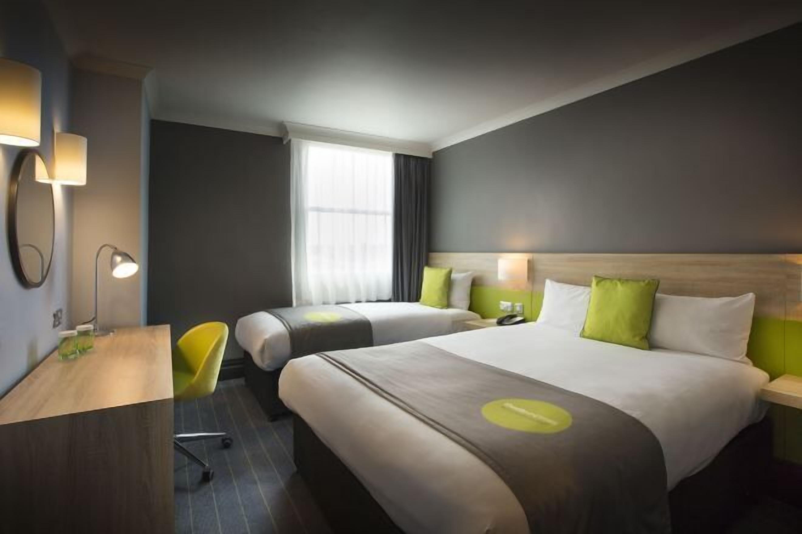 In-room safe, desk, laptop workspace, blackout drapes