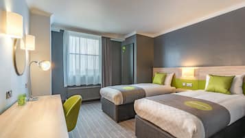 Standard Twin Room, 2 Single Beds | In-room safe, desk, laptop workspace, blackout curtains