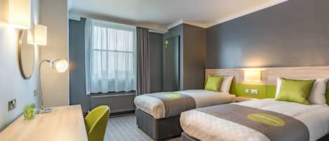 Standard Twin Room, 2 Single Beds | In-room safe, desk, laptop workspace, blackout curtains