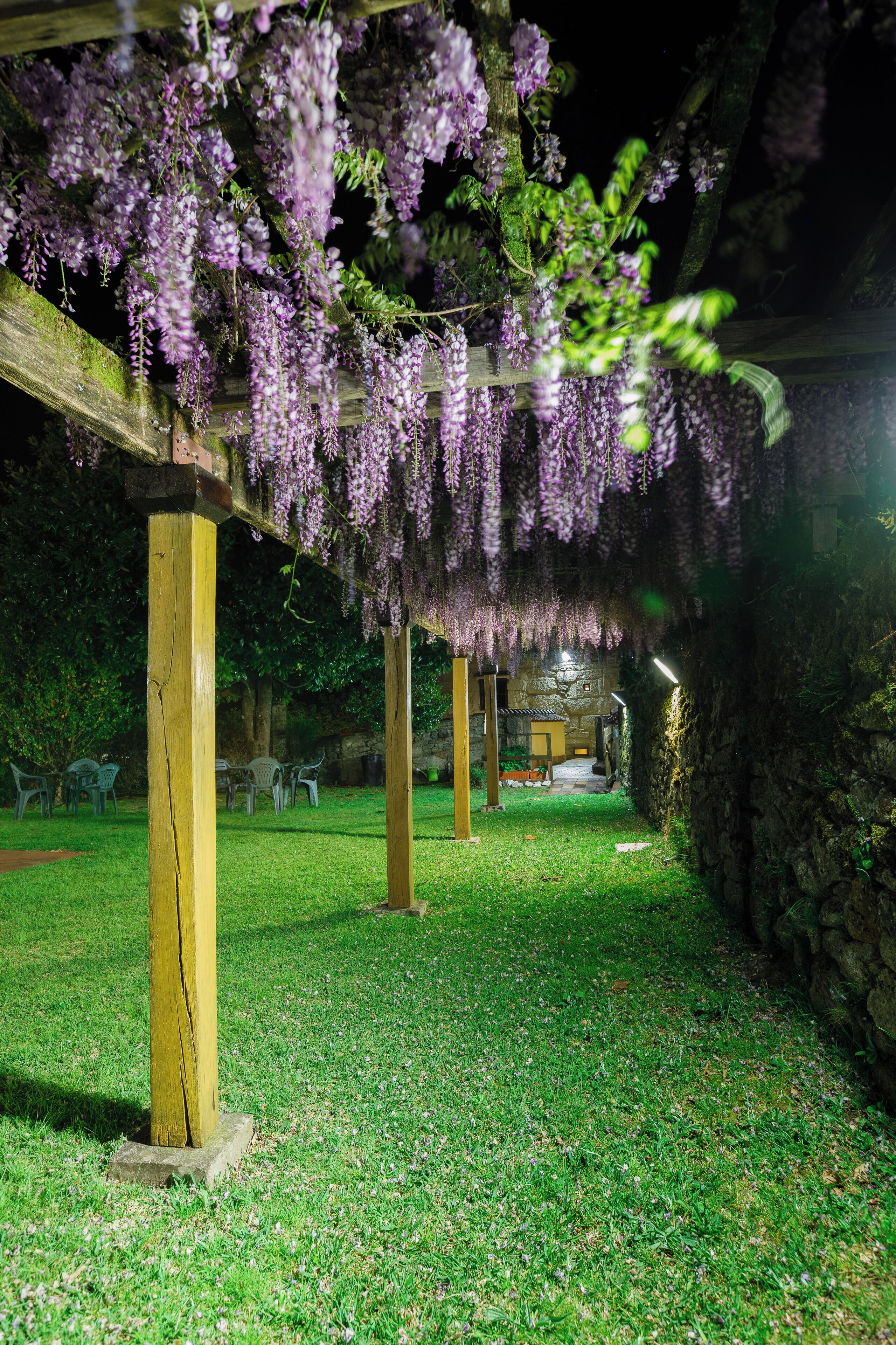 Outdoor banquet area
