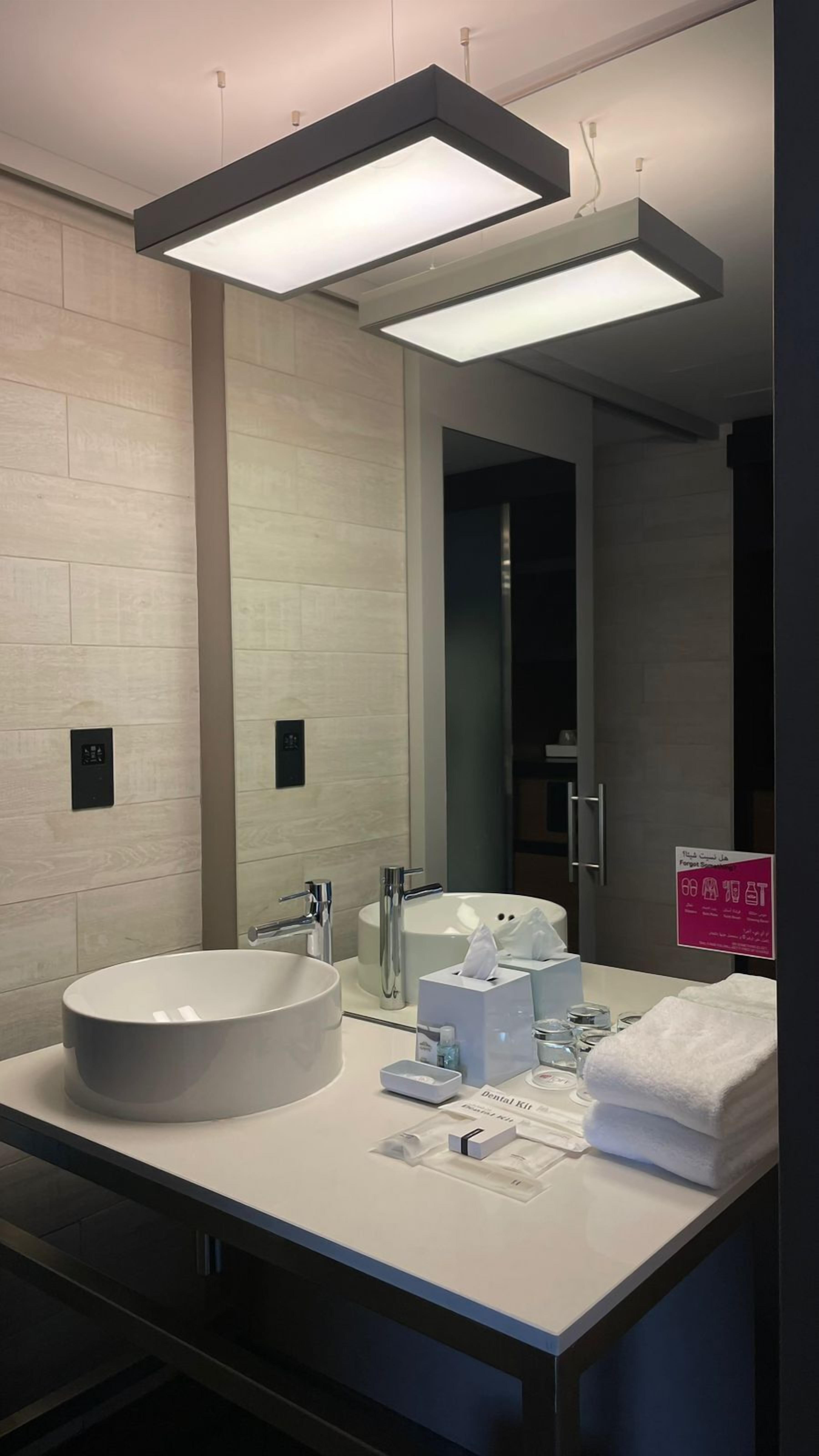 free toiletries, hair dryer, bidet, towels