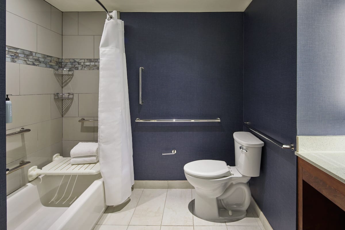 hair dryer, towels