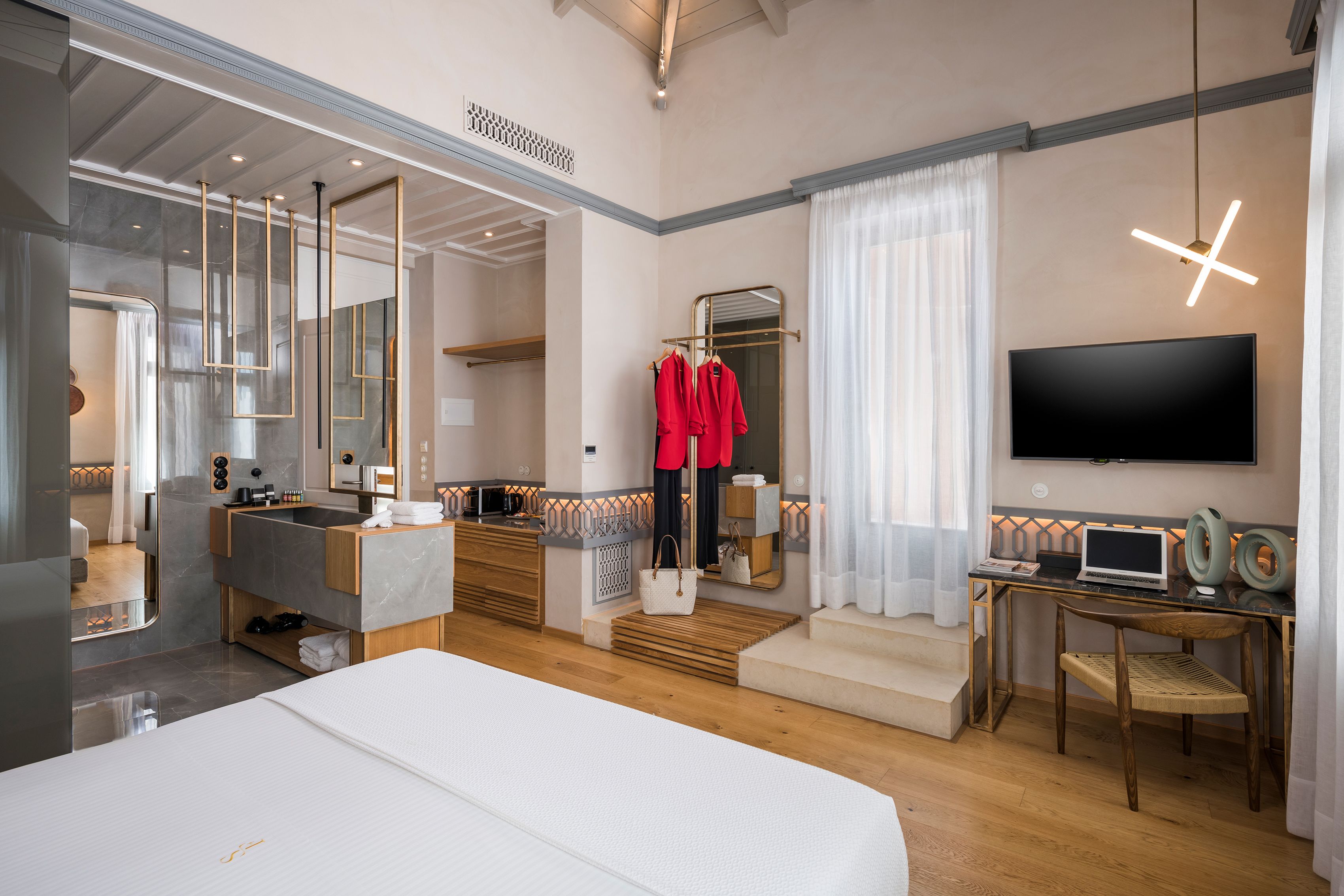 deluxe double room, terrace, mountain view | 1 bedroom, egyptian cotton sheets, premium bedding, down duvets