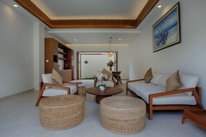 Balinese Modern Two Bedrooms Villas | Living area | 41-inch Smart TV with cable channels