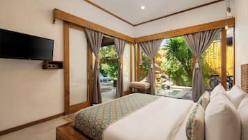 Deluxe-Villa, 1 Schlafzimmer, eigener Pool | Ausblick vom Zimmer
