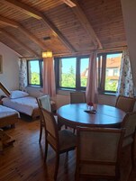 Soundproofing, iron/ironing board, free wired Internet, bed sheets