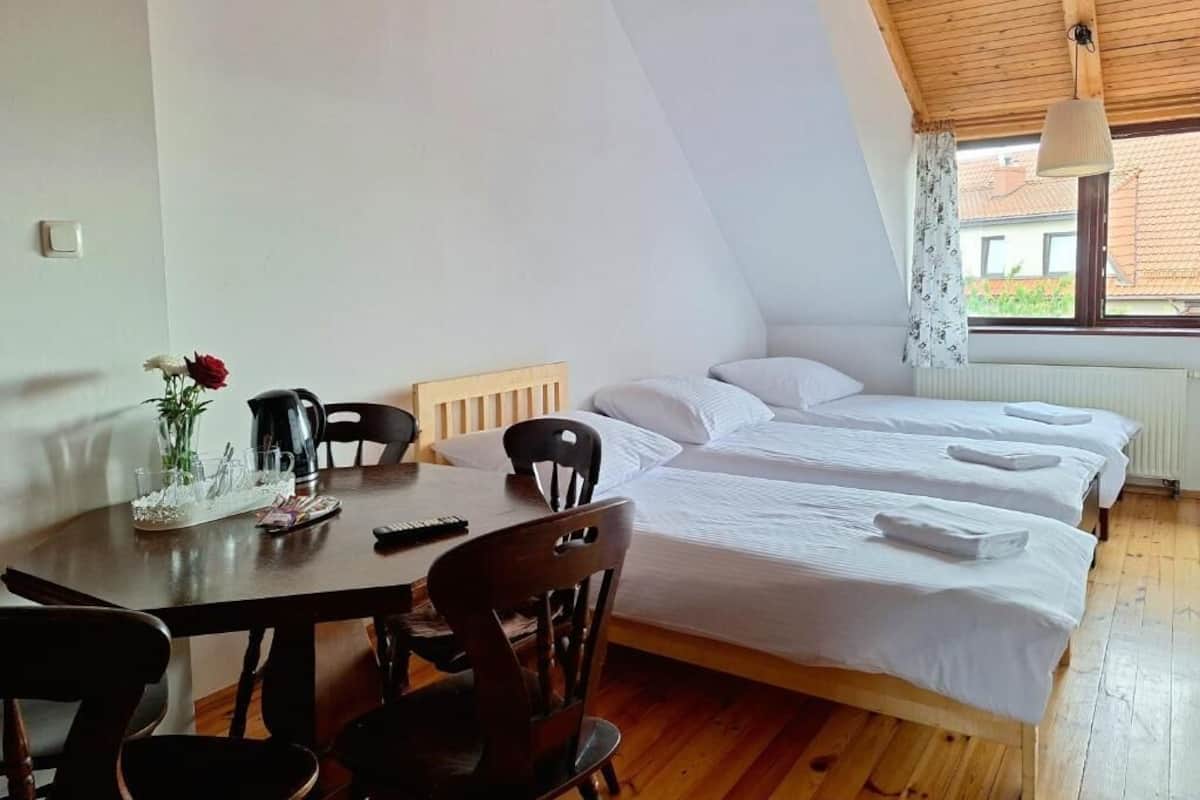 Soundproofing, iron/ironing board, free wired internet, bed sheets