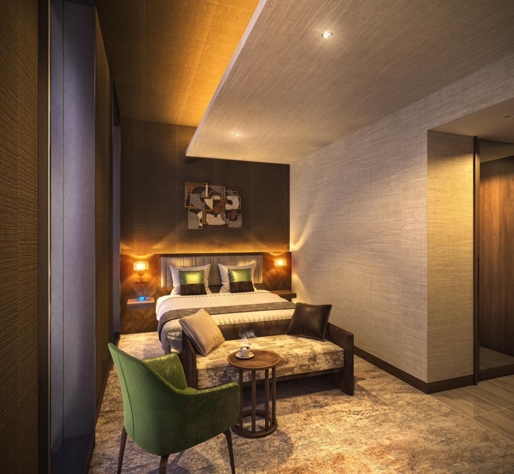 Värdeförvaringsskåp på rummet, ljudisolering och strykjärn/strykbräda